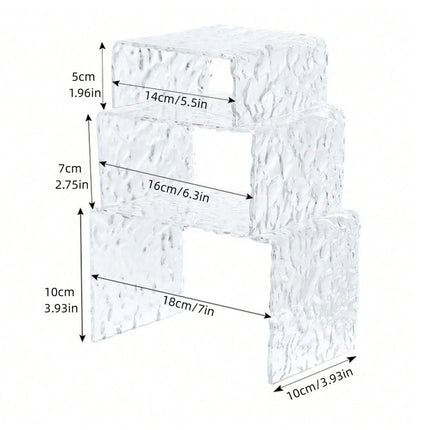 10 Sets Clear Acrylic Dessert Fruit Display Stand Party Wedding Bakery Shop Use