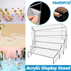 5PCS Clear Acrylic U-Shape Display Riser Set for Cake Cosmetics Retail Display