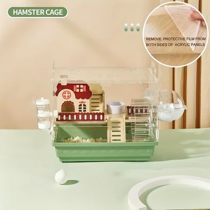 Acrylic Hamster Cage Breathable Transparent Pet Home Decor Easy Separation