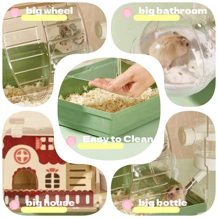 Acrylic Hamster Cage Breathable Transparent Pet Home Decor Easy Separation