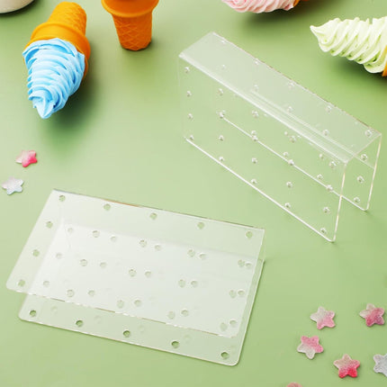 2PCS Acrylic Lollipop Display Stand 20 Holes Clear Candy Rack for Party Shop