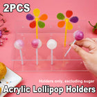 2PCS Acrylic Lollipop Display Stand 20 Holes Clear Candy Rack for Party Shop
