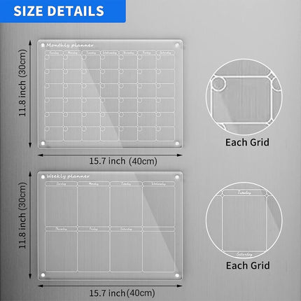Magnetic Writing Board Transparent Memo Board Reusable Note Board Durable
