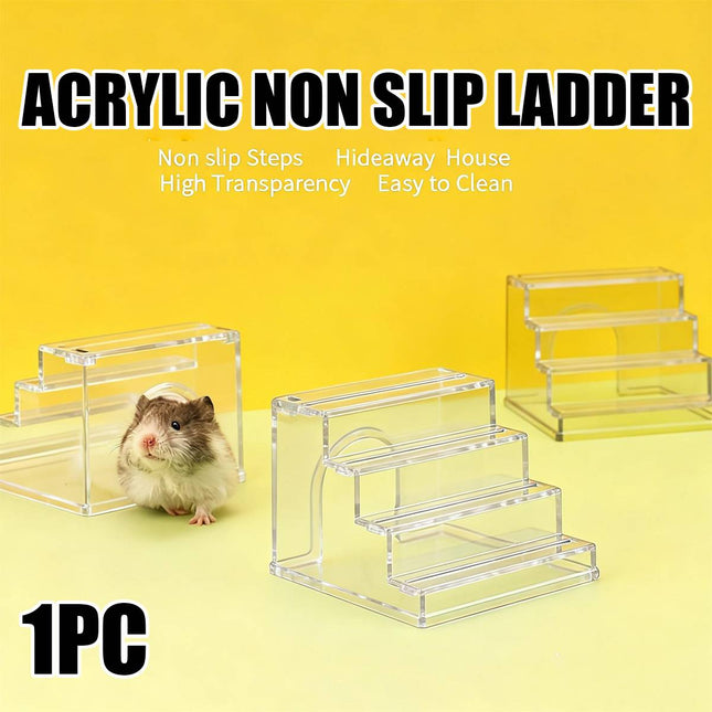 Clear Acrylic Hamster Hideout Anti Slip Habitat Decoration Toy Easy to Clean