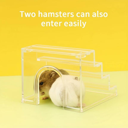 Clear Acrylic Hamster Hideout Anti Slip Habitat Decoration Toy Easy to Clean