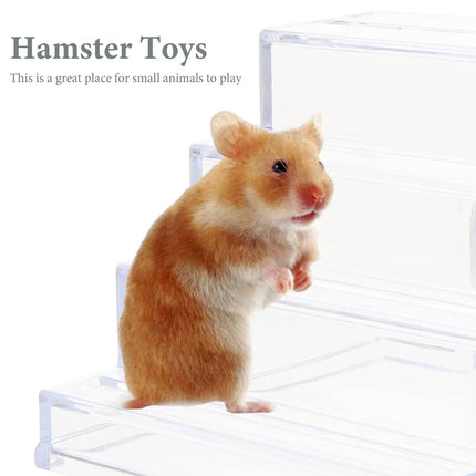 Clear Acrylic Hamster Hideout Anti Slip Habitat Decoration Toy Easy to Clean