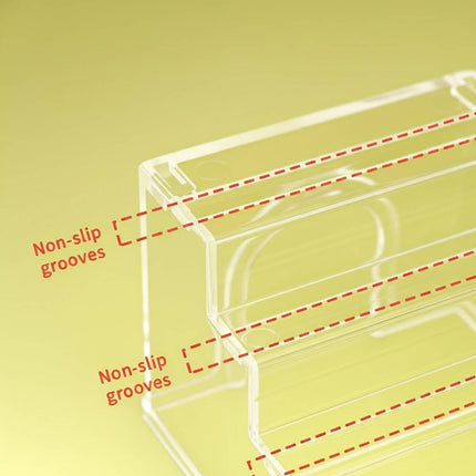 Clear Acrylic Hamster Hideout Anti Slip Habitat Decoration Toy Easy to Clean