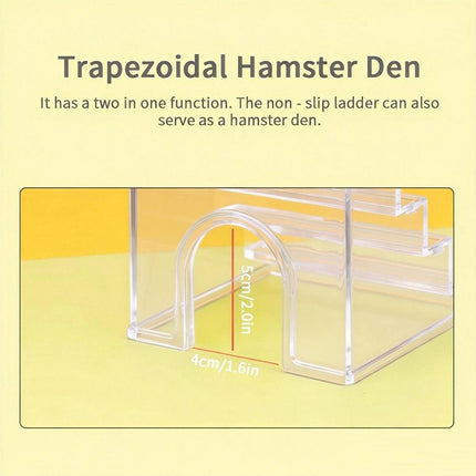 Clear Acrylic Hamster Hideout Anti Slip Habitat Decoration Toy Easy to Clean