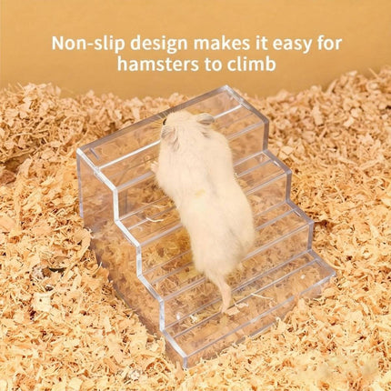 Clear Acrylic Hamster Hideout Anti Slip Habitat Decoration Toy Easy to Clean