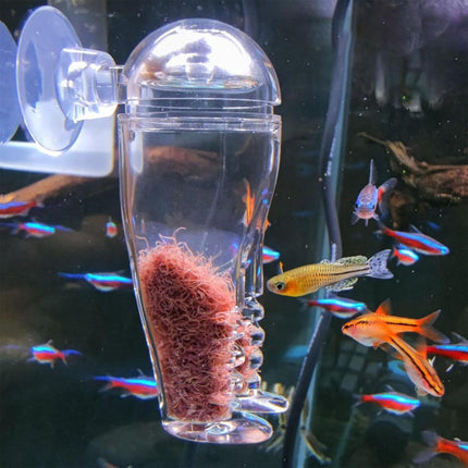 Acrylic Pants-Shape Fish Feeder 3x7.5cm Clear Durable for Aquarium Fish Tank Use