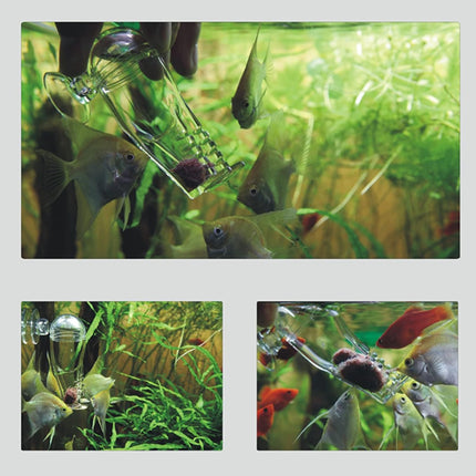 Acrylic Pants-Shape Fish Feeder 3x7.5cm Clear Durable for Aquarium Fish Tank Use