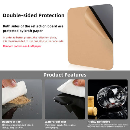 Acrylic Reflective Sheet Photography Prop Background Board for Studio Shooting