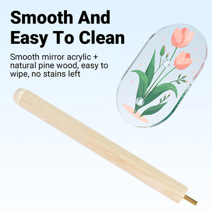 Parrot Acrylic Suction Cup Perch Pet Toy Non Slip for Small Medium Parrots