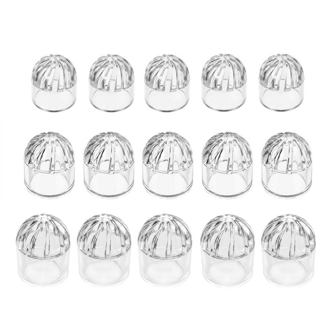 Clear Acrylic Aquarium Inlet Cap Strainer Guard 5 Pack