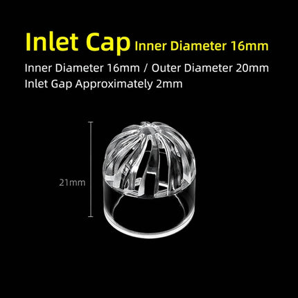 Clear Acrylic Aquarium Inlet Cap Strainer Guard 5 Pack