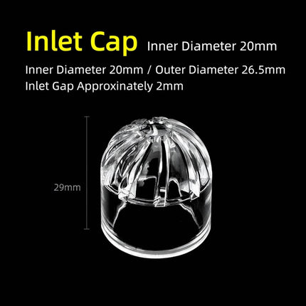 Clear Acrylic Aquarium Inlet Cap Strainer Guard 5 Pack