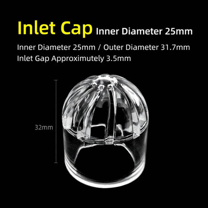 Clear Acrylic Aquarium Inlet Cap Strainer Guard 5 Pack