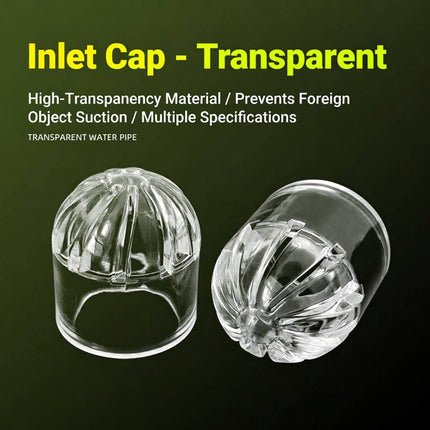 Clear Acrylic Aquarium Inlet Cap Strainer Guard 5 Pack