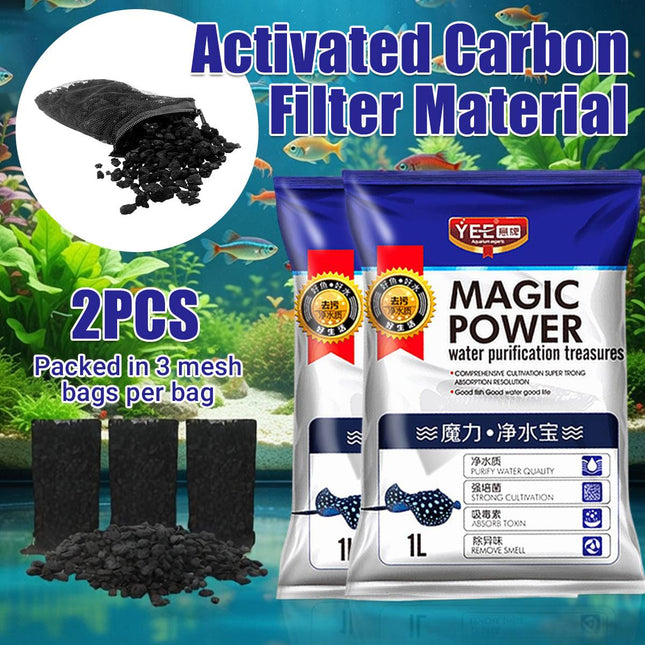 Coconut Shell Charcoal Aquarium Activated Carbon Filter Media 2 Pack