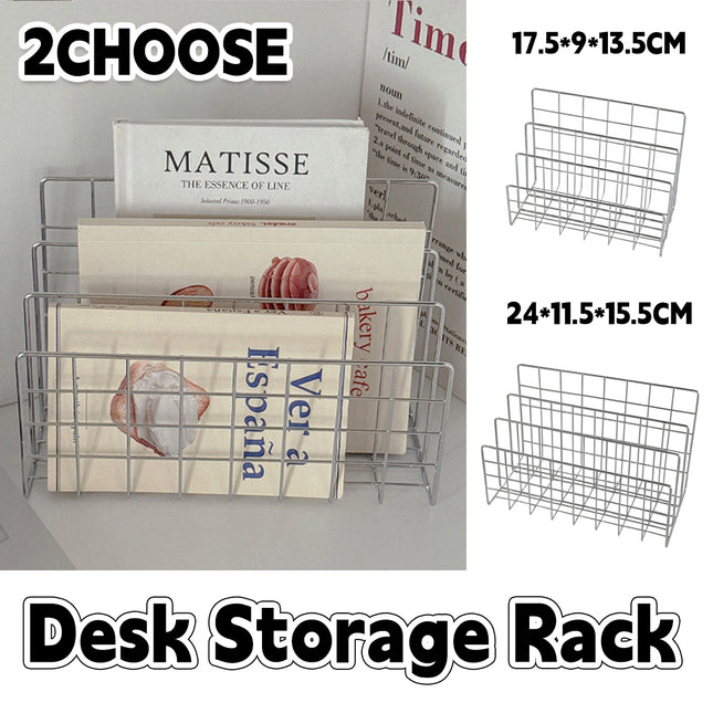 Minimalist Desktop Book Holder Metal Book Rack Organizer Home Office Desk Use