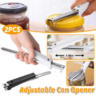 Adjustable Can Opener 2PCS Jar Bottle Cap Screw Lid Remover Tool for Kitchen Use