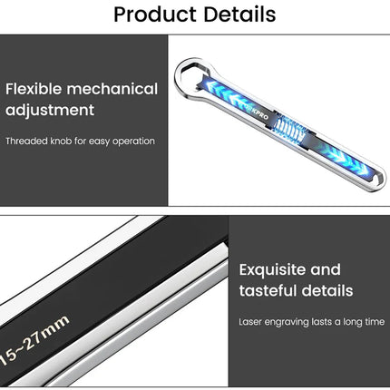 2PCS Auto Repair Double Headed Wrench Set Double Open End Wrench for Garage Use