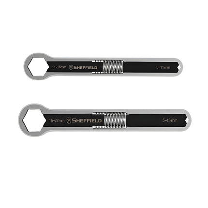 2PCS Auto Repair Double Headed Wrench Set Double Open End Wrench for Garage Use