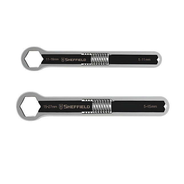 2PCS Auto Repair Double Headed Wrench Set Double Open End Wrench for Garage Use