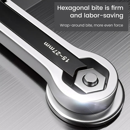 2PCS Auto Repair Double Headed Wrench Set Double Open End Wrench for Garage Use