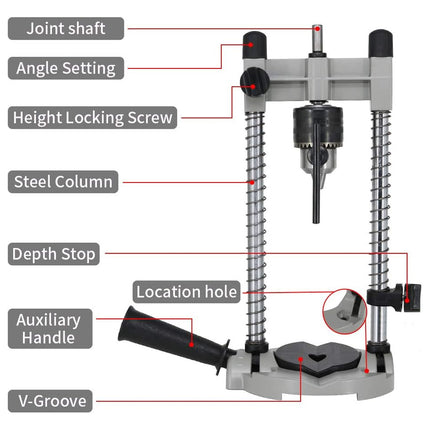 Adjustable Drill Stand Drill Press Sturdy for Electric Drill Wood Metal Drilling