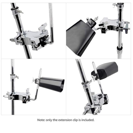 Drum Set Tom Clamp Extension Clip Adjustable Anti-Slip For Drum Kit Expansion