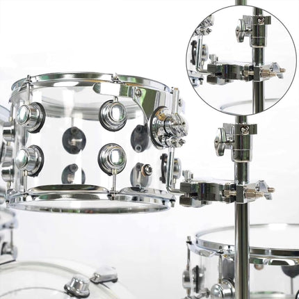 Drum Set Tom Clamp Extension Clip Adjustable Anti-Slip For Drum Kit Expansion