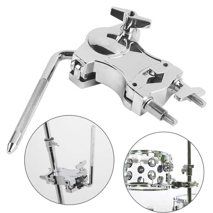 Drum Set Tom Clamp Extension Clip Adjustable Anti-Slip For Drum Kit Expansion