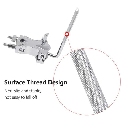 Drum Set Tom Clamp Extension Clip Adjustable Anti-Slip For Drum Kit Expansion