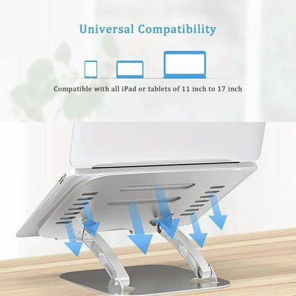 Adjustable Folding Aluminum Stand Ergonomic Design Portable Laptop Stand Holder - Aimall