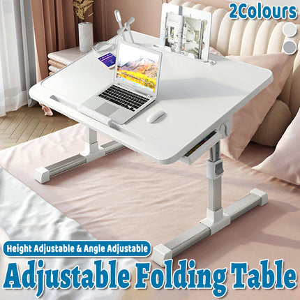 Adjustable Laptop Bed Table Space Saving Sturdy Durable for Work and Study