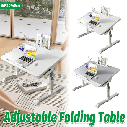Adjustable Laptop Bed Table Space Saving Sturdy Durable for Work and Study