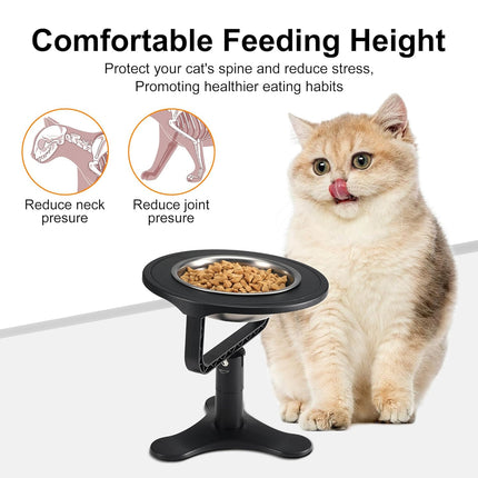 Adjustable Pet Bowl Stand 3 Heights 0-20 Tilt Elevated Feeder for Dogs Cats