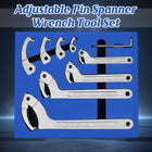 9PCS Adjustable C-Shaped Pin Spanner Wrench Tool Set for Bearing Lock Nut Remove