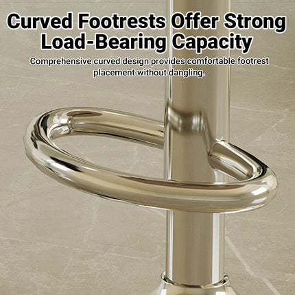 Adjustable Swivel Bar Stool with Padded Backrest - Anti-Slip Base 61-81cm