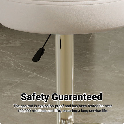 Adjustable Swivel Bar Stool with Padded Backrest - Anti-Slip Base 61-81cm