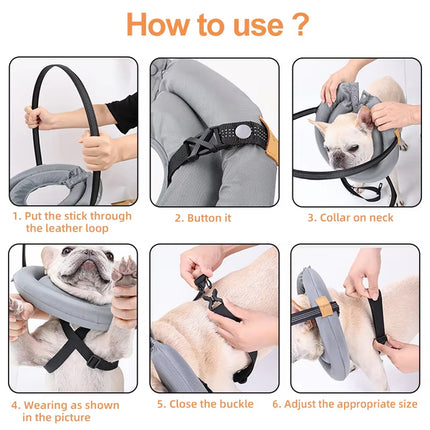 Blind Dog Harness Guiding Device Halo Anti Collision Ring Protective Pet Support