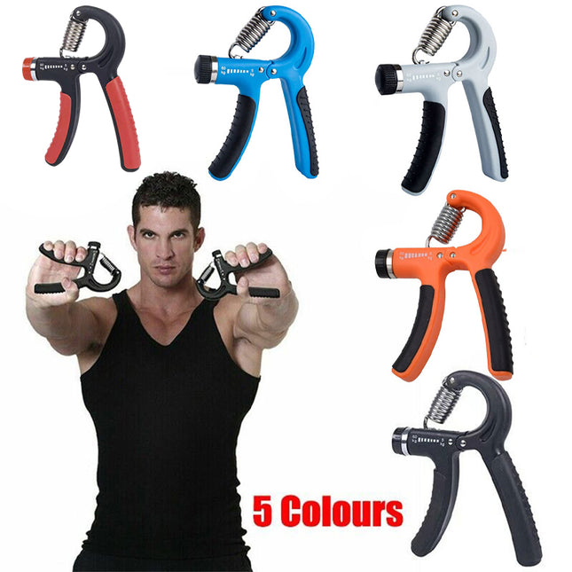 Adjustable Power Hand Grip Forearm Exerciser Gripper Strengthener Trainer 5-60Kg