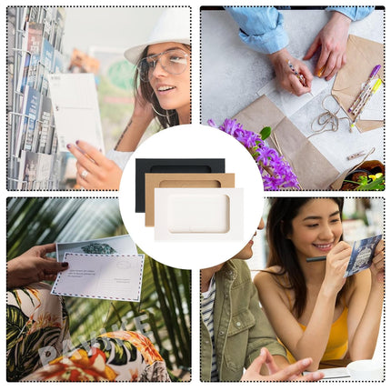 100PCS Windowed Postcard Mailing Box Cardboard Envelope for Packaging Craft Use
