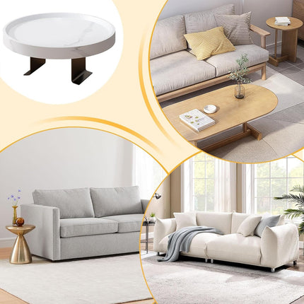 Adjustable Sofa Side Table Snacks Drinks Laptop Tablet Space Saving Holder