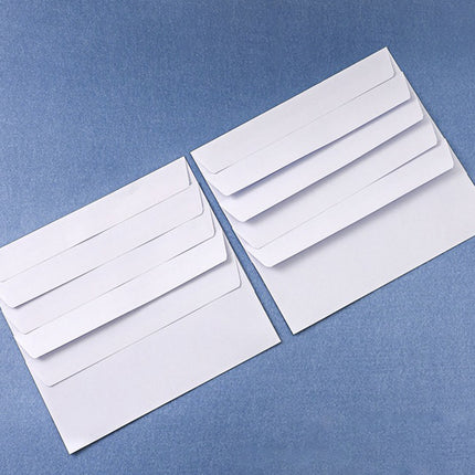 50 Pack White Double Window Business Envelopes Peel and Seal Mailing Envelopes