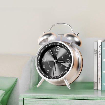 Metal Bell Alarm Clock Desktop Clock Decoration BatteryOperated For Bedroom Home