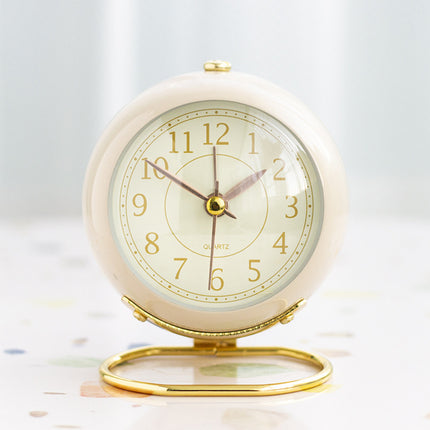 Creative Silent Battery Operated Desk Alarm Clock with Noctilucent For Bedroom