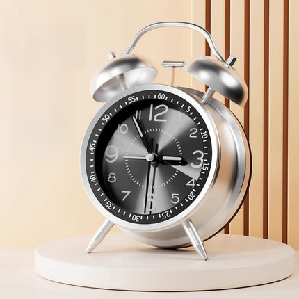 Metal Bell Alarm Clock Desktop Clock Decoration BatteryOperated For Bedroom Home