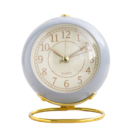 Creative Silent Battery Operated Desk Alarm Clock with Noctilucent For Bedroom